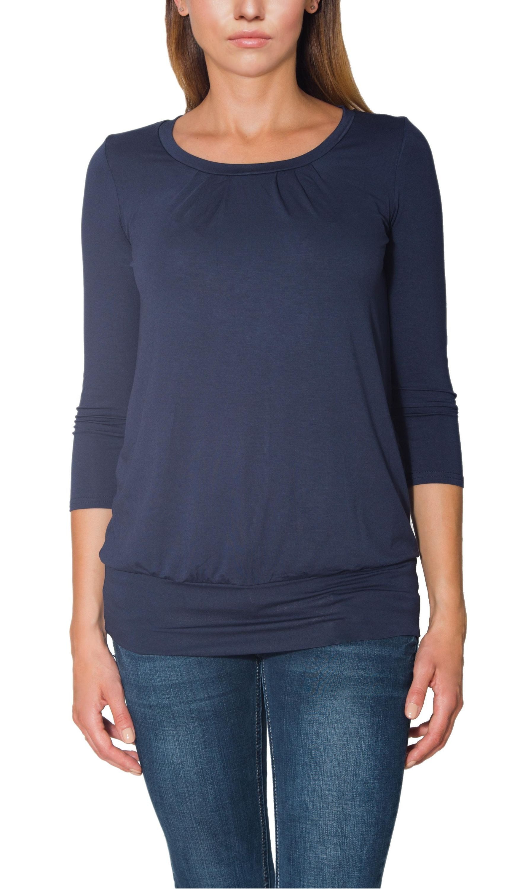Alkato Longshirt Alkato Damen Viskose Shirt 3/4 Arm Longshirt Top