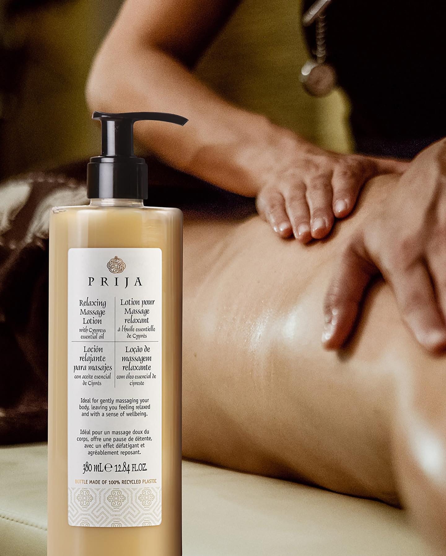 PRIJA Körperpflegemittel PRIJA Massagelotion entspannend mit Aloe Vera 380ml, 1-tlg.