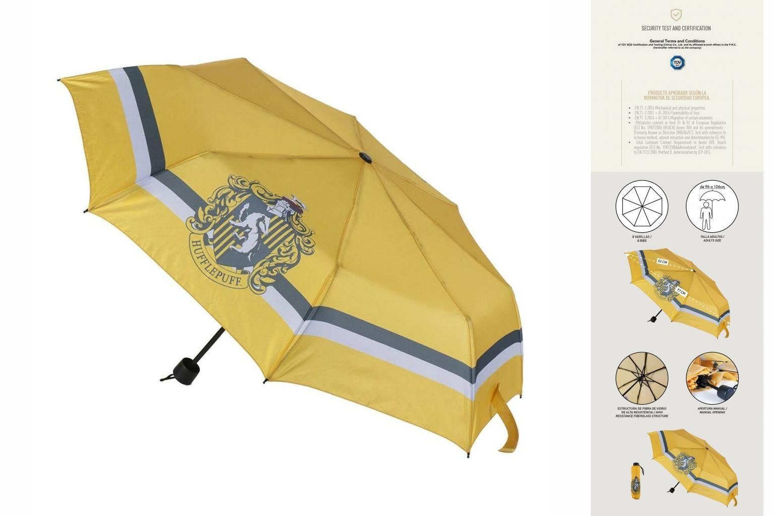 53 Taschenregenschirm Gelb Harry Potter Hufflepuff cm Faltbarer Regenschirm Harry Potter