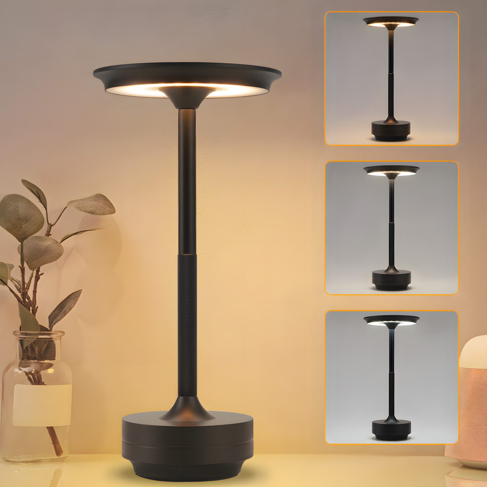 Nettlife LED Tischleuchte Tischlampe Kabellos Nachttischlampe günstig online kaufen