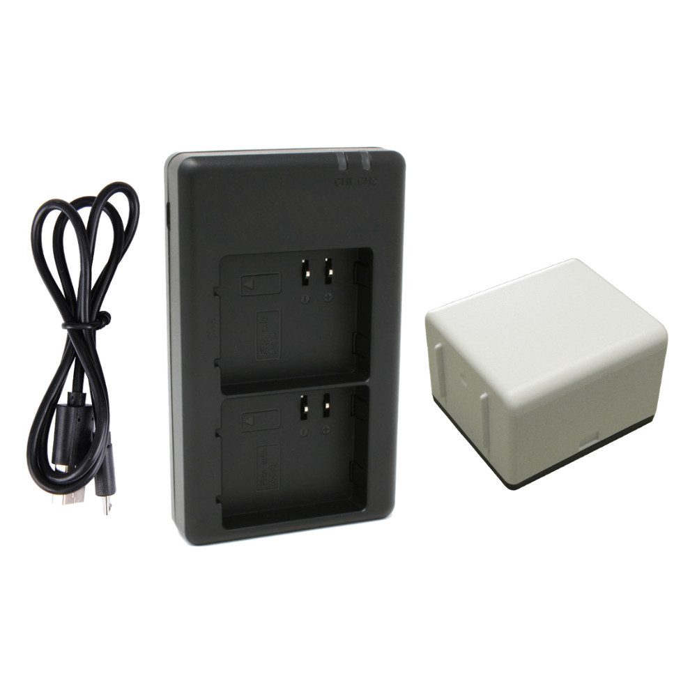 Trade-Shop 2in1 Set passend für Netgear Arlo Pro 3 FB1001-100EUS Ladegerät + Kamera-Akku Li-Ion 4800 mAh (3,85 V), Mit Micro-USB und USB-C