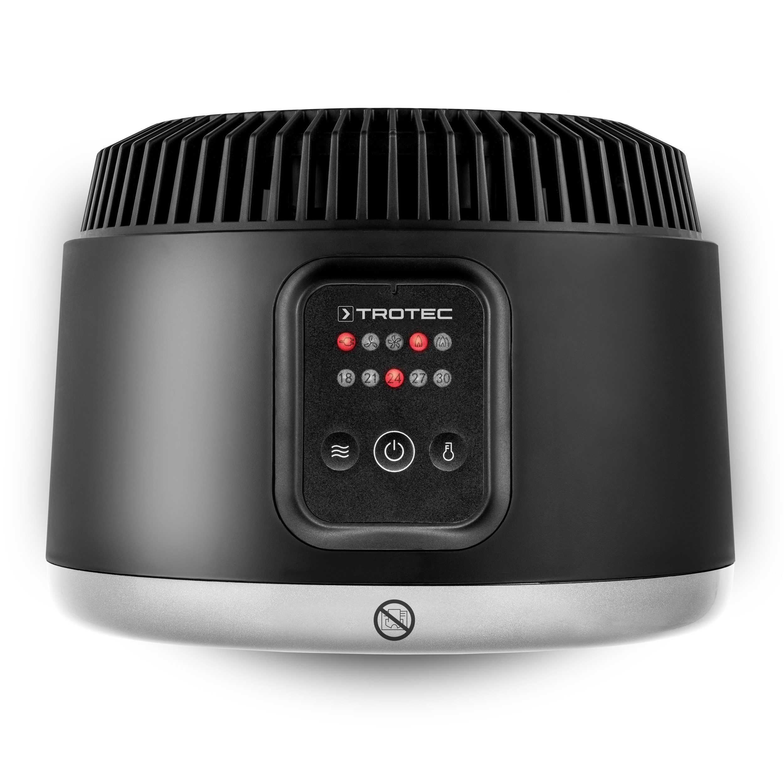 TROTEC Heizlüfter 2-in-1-Heizlüfter und Ventilator TFH 2000 E, 2000 W, 2 Heizstufen leise Turbospin Wärme 2 Ventilationsstufen
