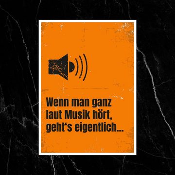 wandmotiv24 Poster Musik, Megafon, Spruch, Sprüche (1 St), Wandbild, Wanddeko, Poster in versch. Größen