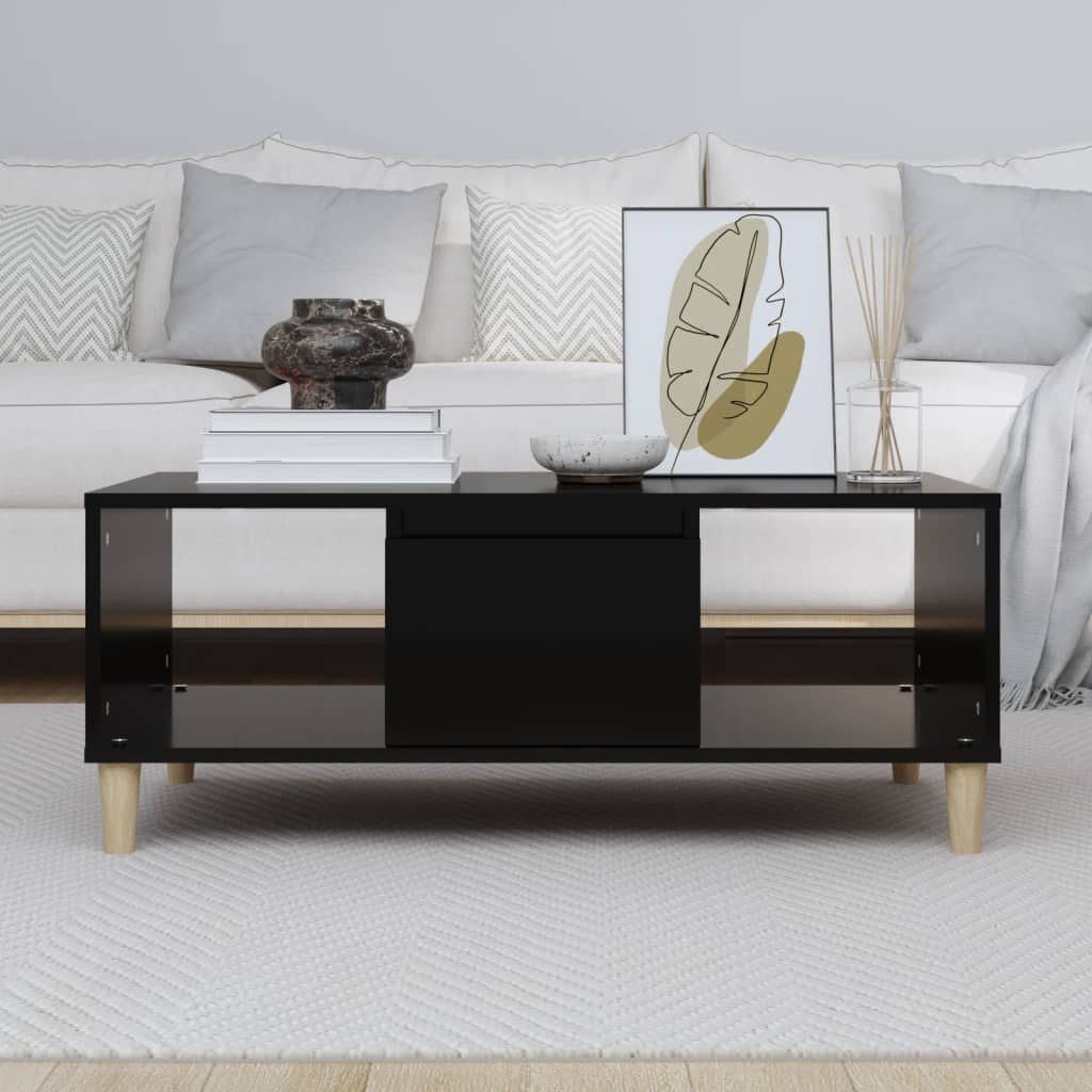 vidaXL Couchtisch Couchtisch Schwarz 90x50x36,5 cm Holzwerkstoff (1-St)