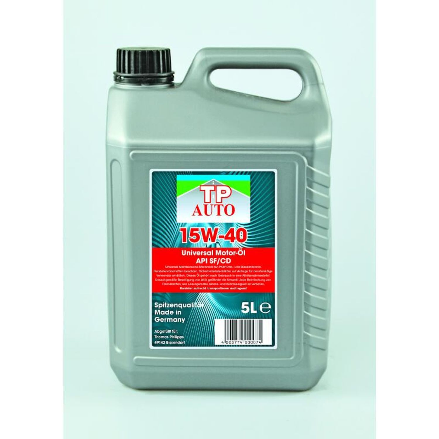 Universalöl 5 Liter TP Auto Motorenöl 15W-40 Universal Motorenöl API SF/CD