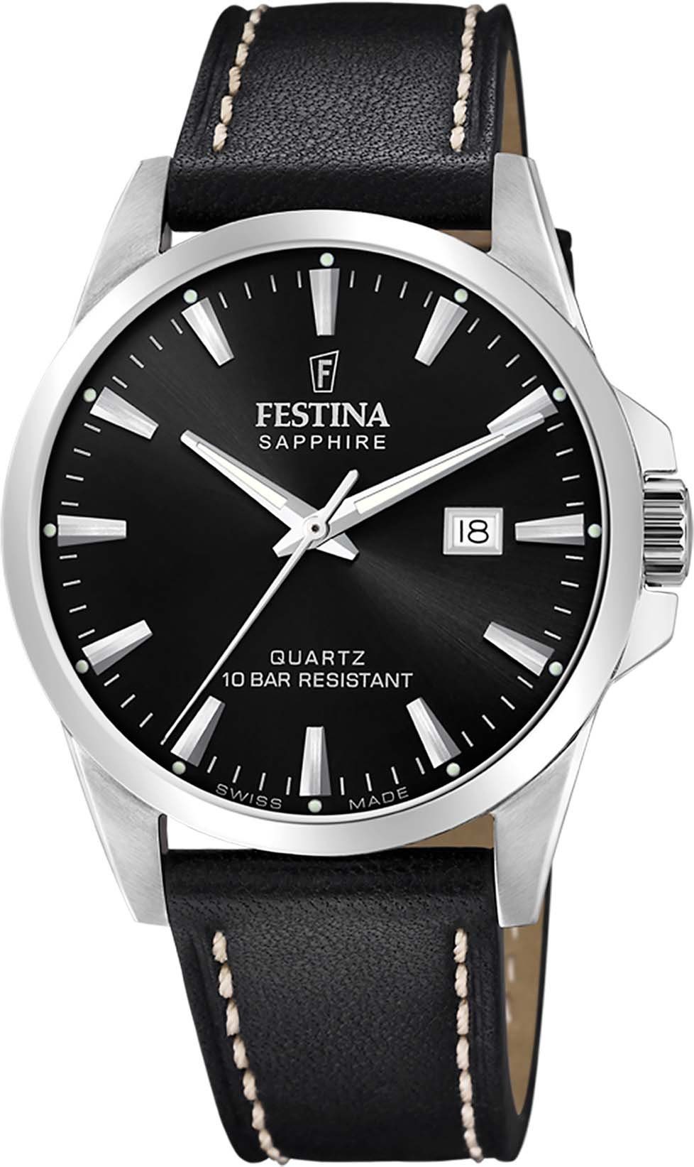 F20025/4 Schweizer Festina Made, Uhr Swiss