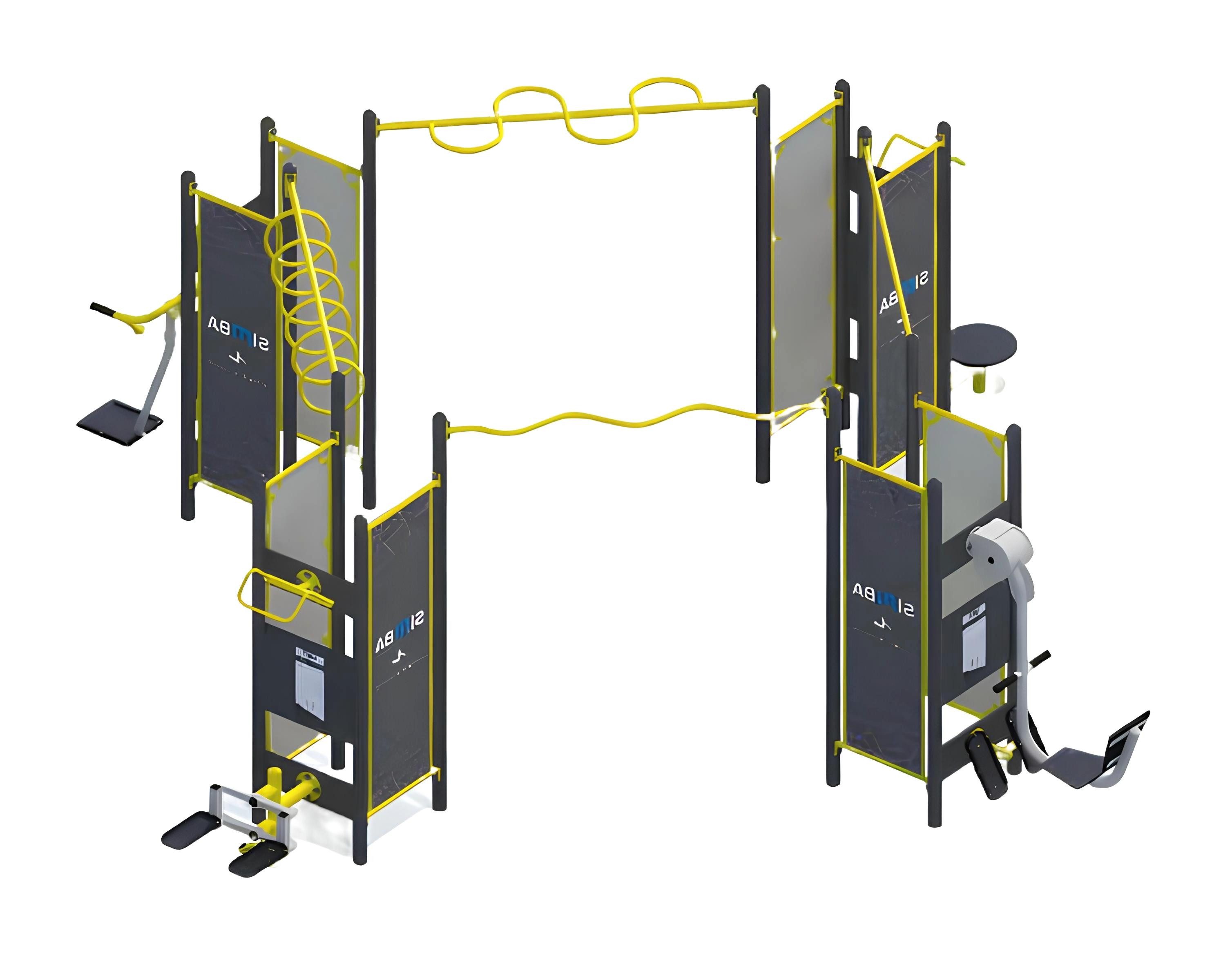 Xlmoebel Klettergerüst Balancetraining Sportmodule für Fitness im Freien, (Sportmodule, Straßensportgeräte), Hergestellt in Europa