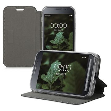 kwmobile Handyhülle Hülle für Samsung Galaxy Xcover 3, Kunstleder Handy Schutzhülle - Flip Cover Case