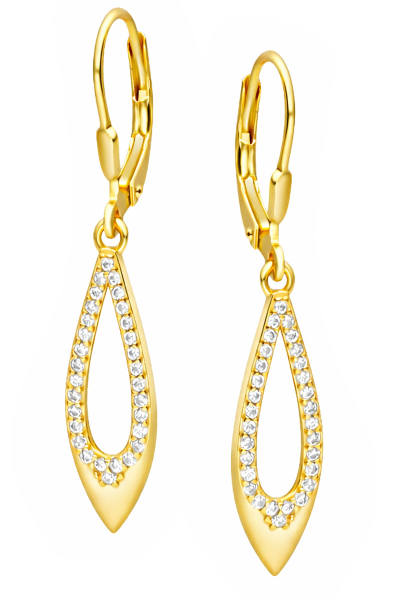 Limana Paar Ohrhänger Damen Brisur hängende Ohrringe 925 Silber gold vergol günstig online kaufen