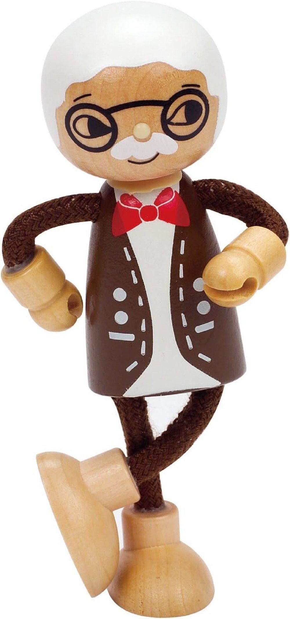Hape Biegepuppe ca. 10,5 cm aus Holz - Puppenhaus Zubehör - Puppe Kollektion (1-tlg), verschiedene Ausführung und Motiv