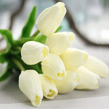 Kunstblumenstrauß Künstlicher Blumenstrauß echte Berührung Künstliche Tulpen,12 Stück, Rnemitery