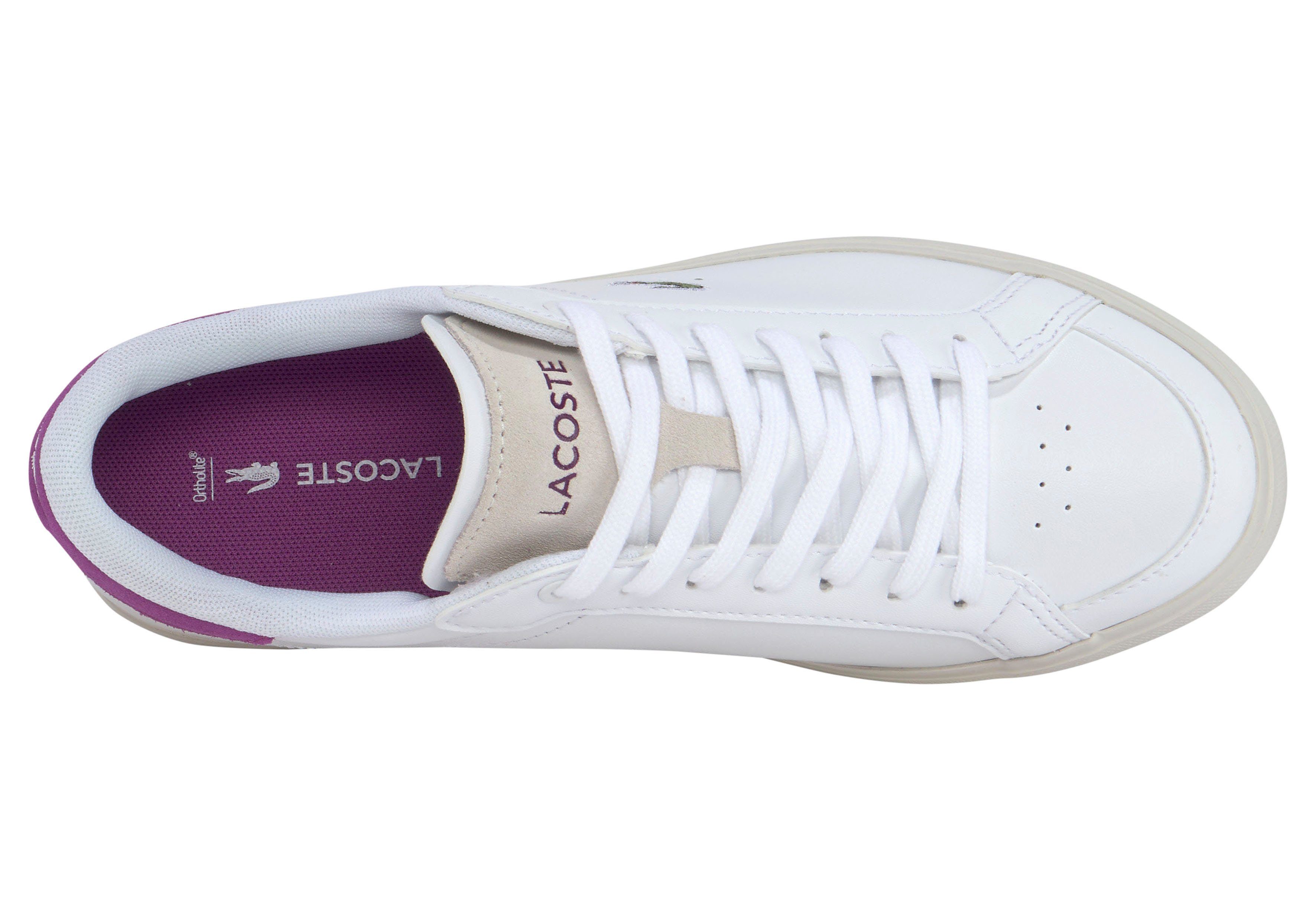 white/pur Lacoste 1 SFA 123 POWERCOURT Sneaker
