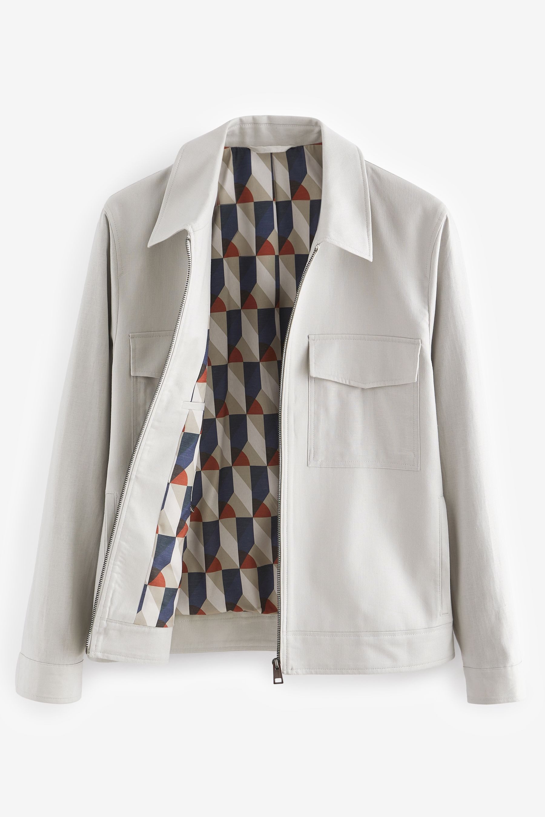 Next Hemdjacke Hemdjacke aus Leinengemisch (1-St)