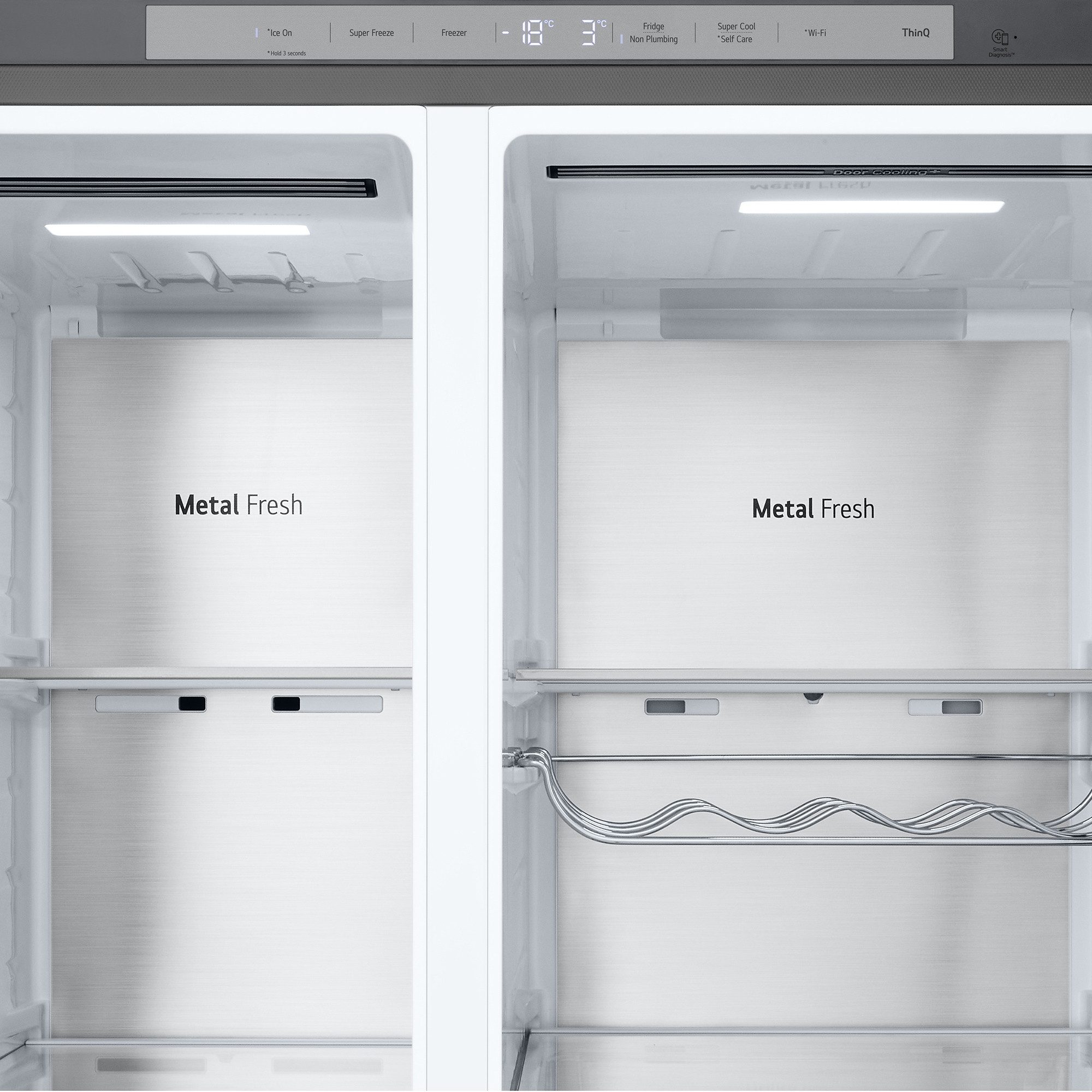 LG Side-by-Side GSXE91MBAD, 179,0 cm hoch, 91,3 cm breit, Side by Side, Smart Inverter Compressor, Eis- und Wasserspender