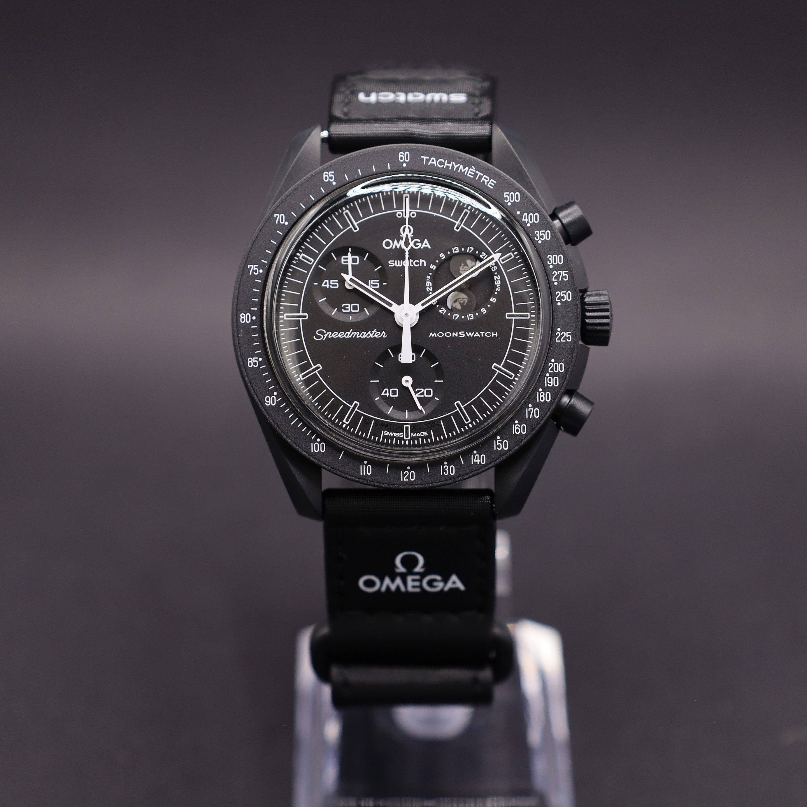 Swatch Chronograph Swatch x Omega Moonswatch Mission to the Moonphase "Snoopy" New Moon