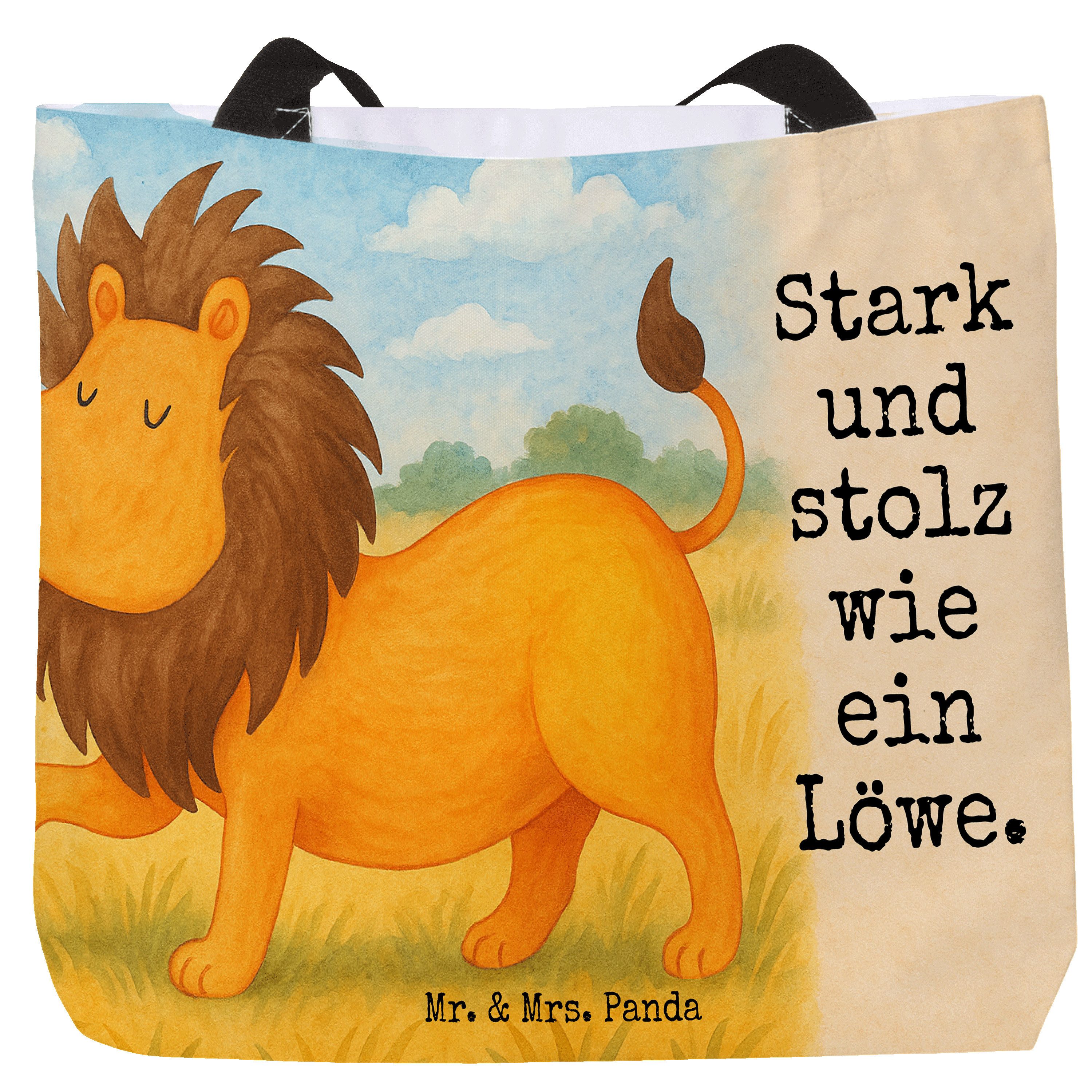 Shopper Sternzeichen Löwe Design, Schultasche, Weiß, Stoffbeutel, Reisetasche