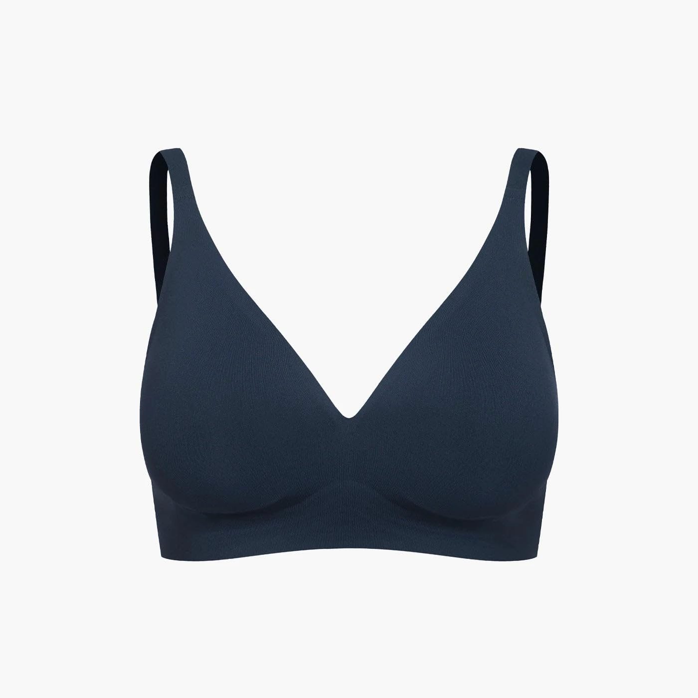 cfab (creamy fabrics) Bügelloser BH Comfort Push-Up BH-Navy Blue-2XL (1-tlg)