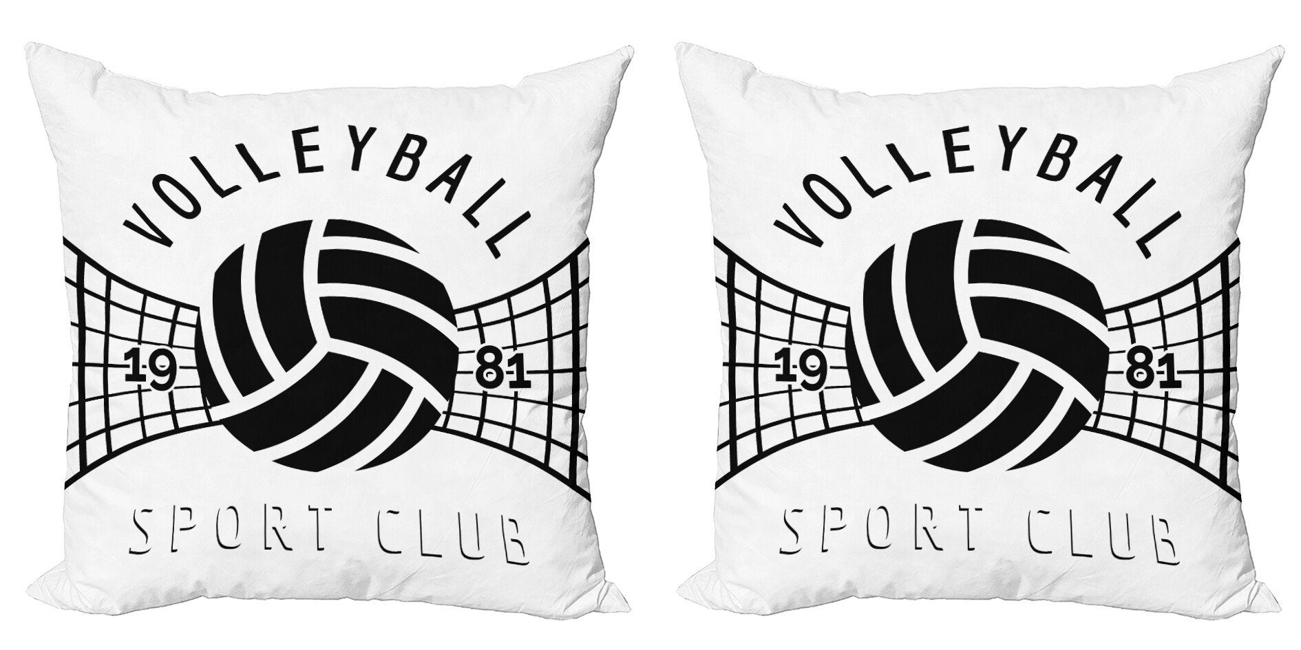 Sport Doppelseitiger Modern Abakuhaus Volleyball Kissenbezüge Monotone Stück), Accent Digitaldruck, 1981 (2 Club