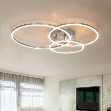 Globo LED Deckenleuchte, LED-Leuchtmittel fest verbaut, Warmweiß, Deckenlampe Designleuchte Wohnzimmer Deckenleuchte 3 flammig