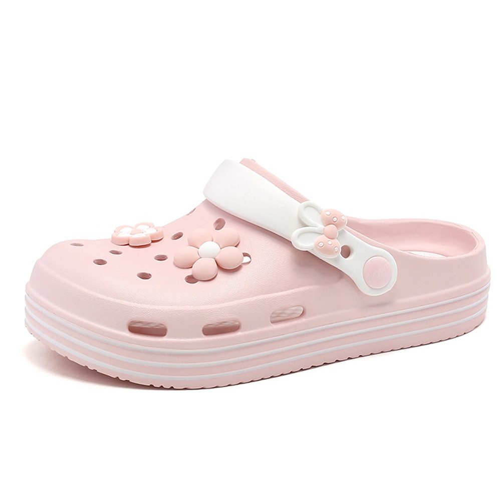 HUSK'SWARE Clog (Damen Blumen Сабо Sommer Freizeit) Leichte, atmungsaktive Сабо Rutschfeste Сандалии aus EVA-Material