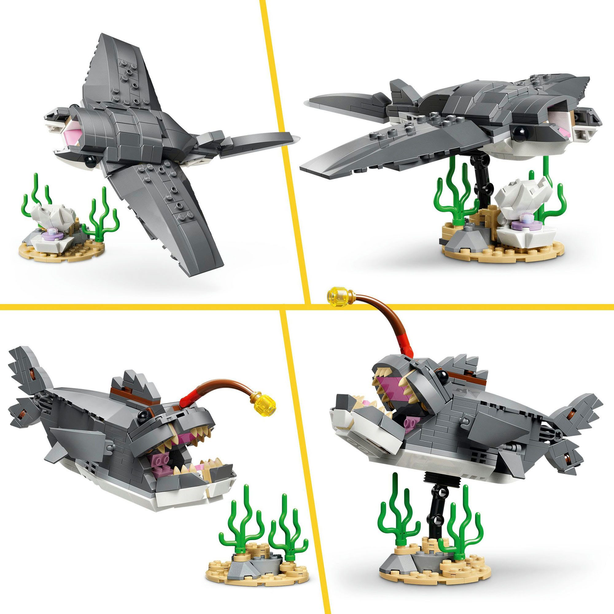LEGO® Wilder Hai mit Schatztruhe (31381), LEGO Creator Konstruktionsspielsteine, (379 St), Made in Europe – Bild 5 von 5