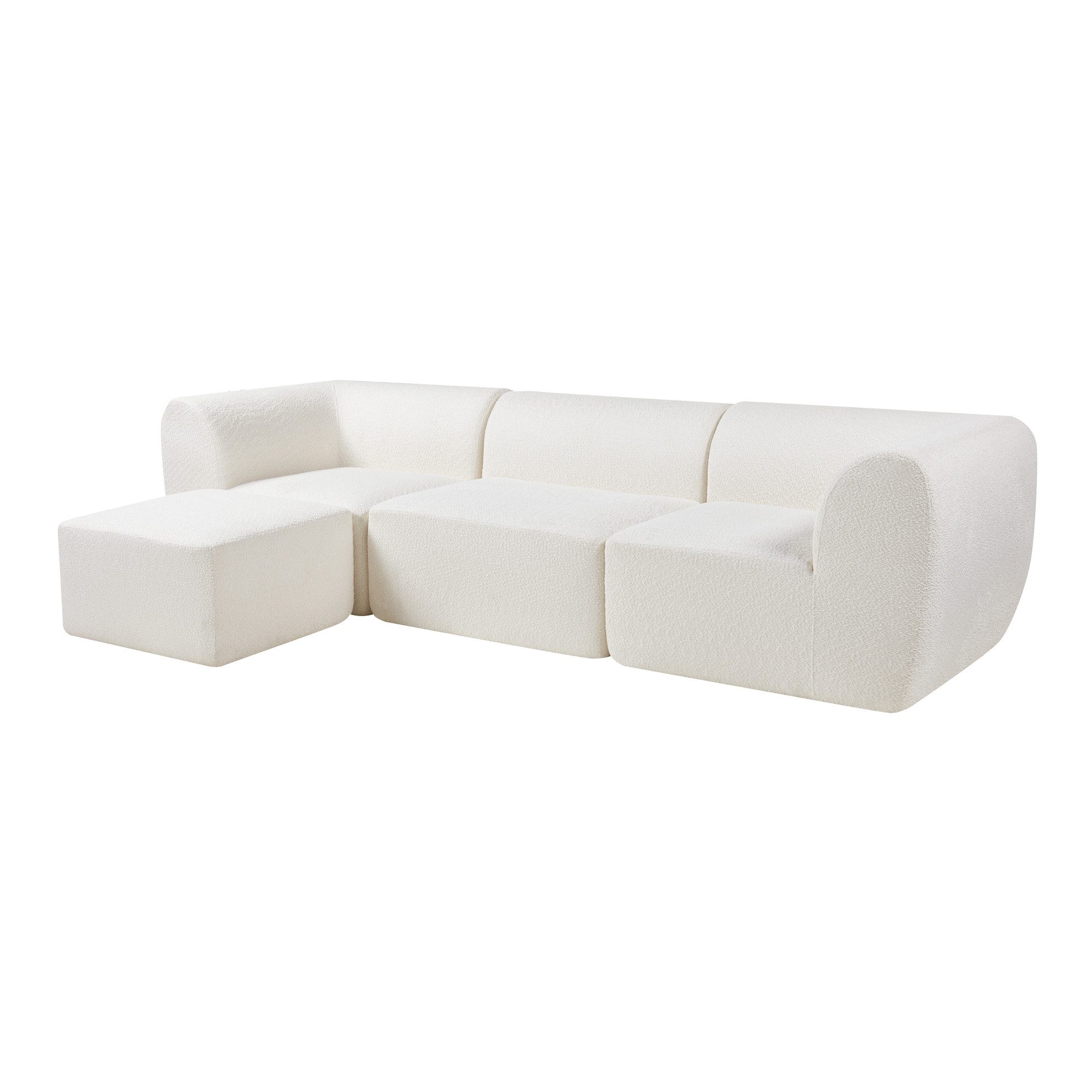 en.casa Sofa, 3-Sitzer mit Longchair »Hurvas« günstig online kaufen
