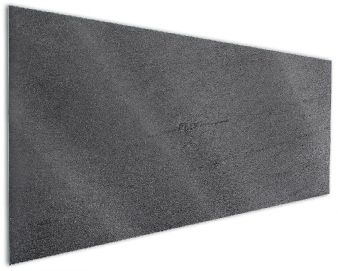 Wallario Küchenrückwand Schwarze Schiefertafel Optik - Steintafel, (1-tlg)