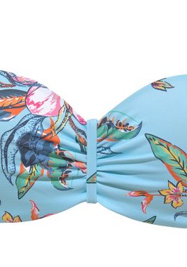 LASCANA Bügel-Bandeau-Bikini-Top Malia, mit tropischem Print