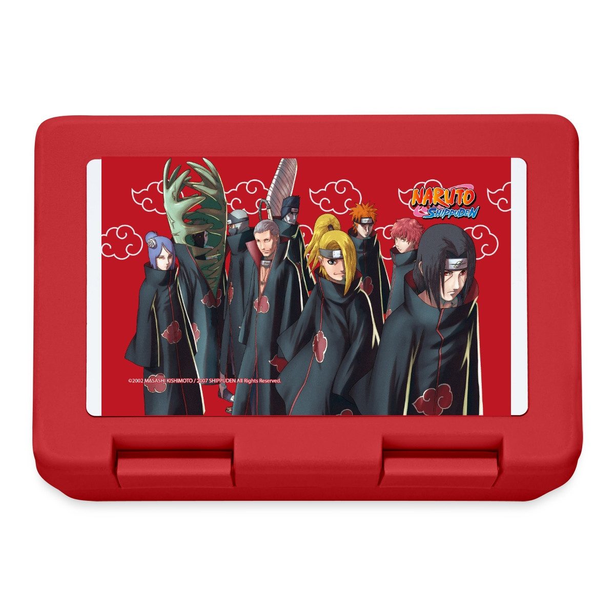 Spreadshirt Lunchbox Naruto Shippuden Design Mit Akatsuki-Organisation Brotdose Lunchbox, Plastik, Aluminium