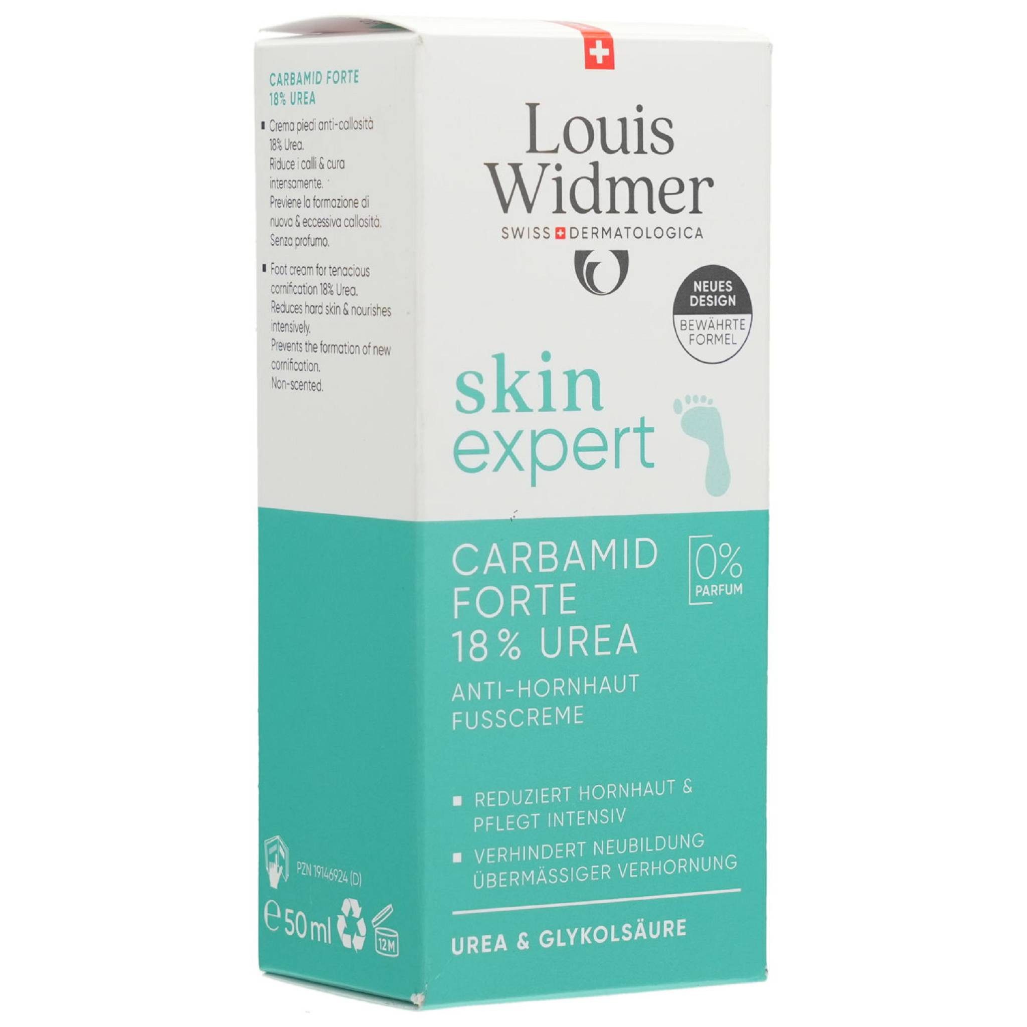 LOUIS WIDMER GmbH Hornhautbalsam Louis Widmer skinexpert Carbamid Forte 18 % Urea o.p