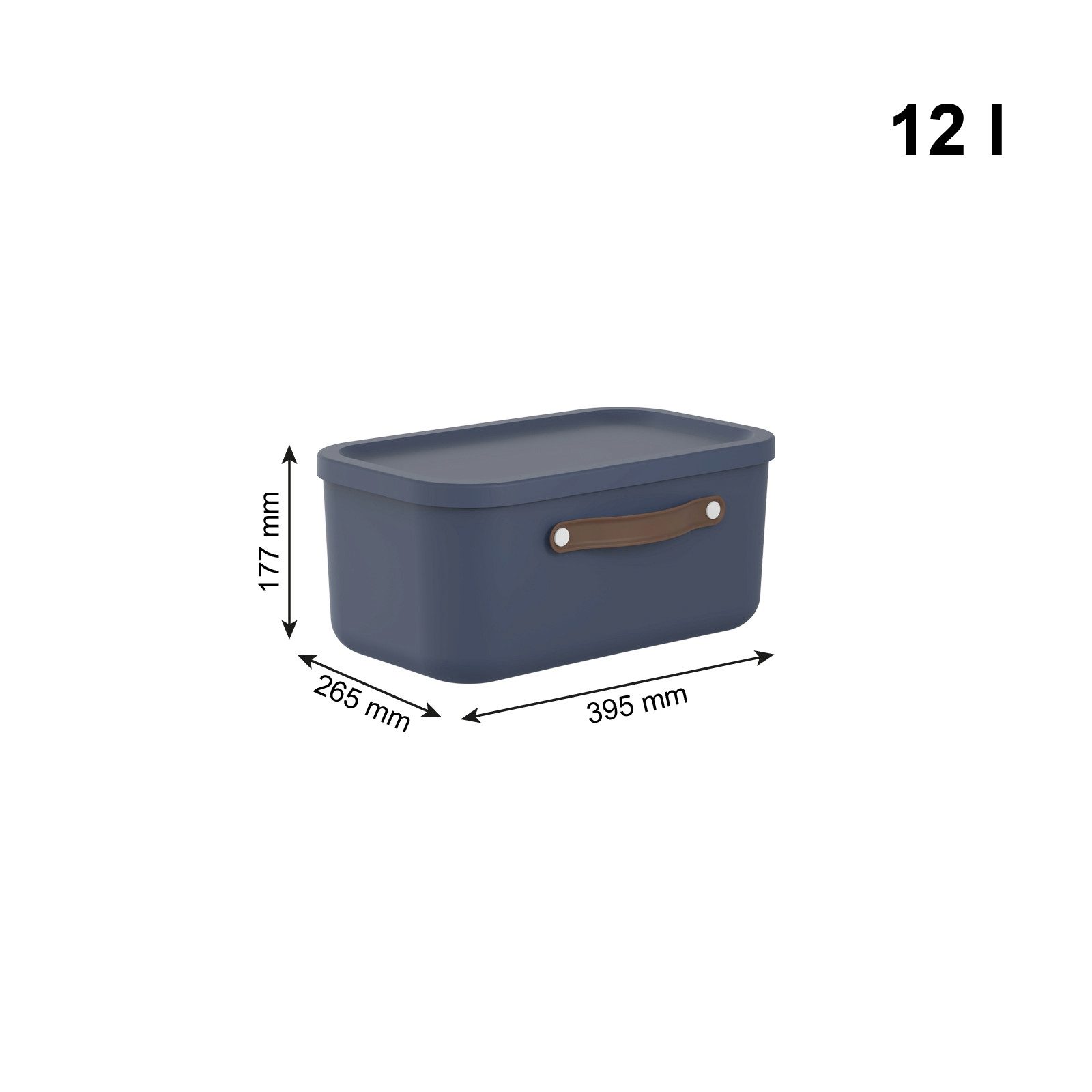 ROTHO Stapelbox 2er-Set Kiste mit Deckel Maloja 12l (Aufbewahrungsset, 2er-Set)