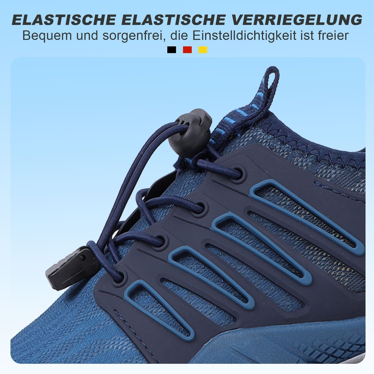 Damen MAGICSHE Trailrunning-Schuhe Herren Barfußschuh Wasserschuhe blau für Neutralschuhe Fitnessschuhe Outdoor und