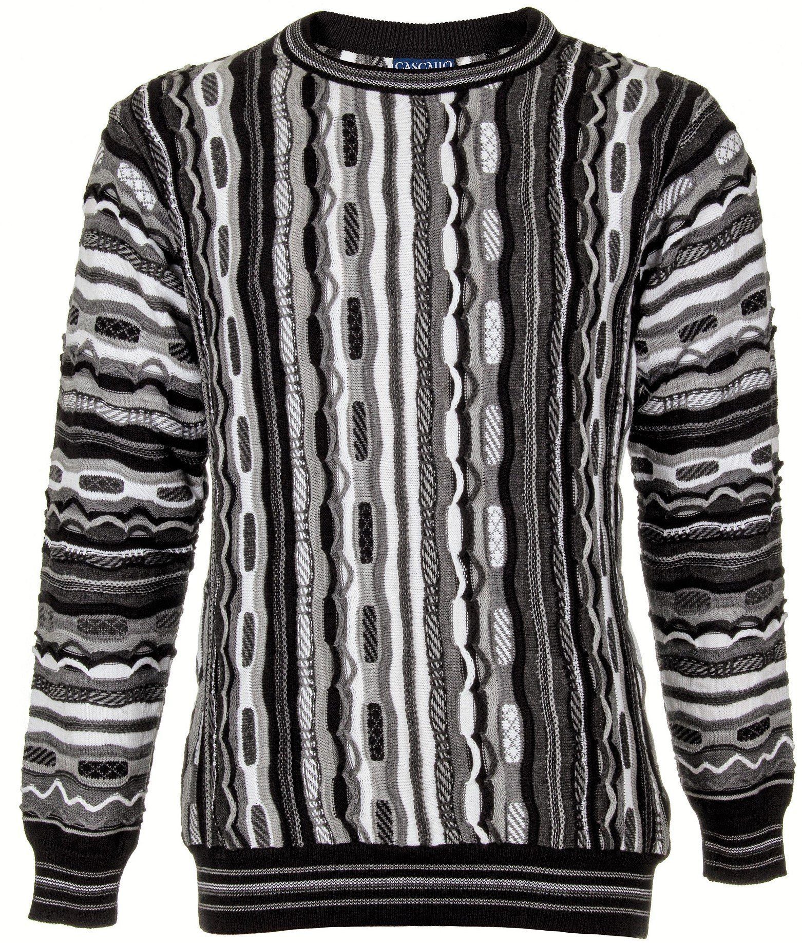 Cascallo Вязаные свитера Giovanni - Gestrickter Luxus Designer Rundhals-Pullover Regular Fit (1-tlg)