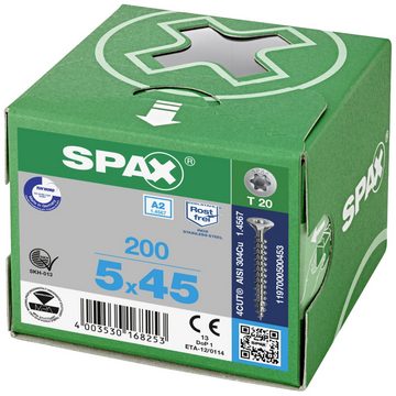 SPAX Schraube SPAX 1197000500403 Holzschraube 5 mm 40 mm T-STAR plus Edelstahl A