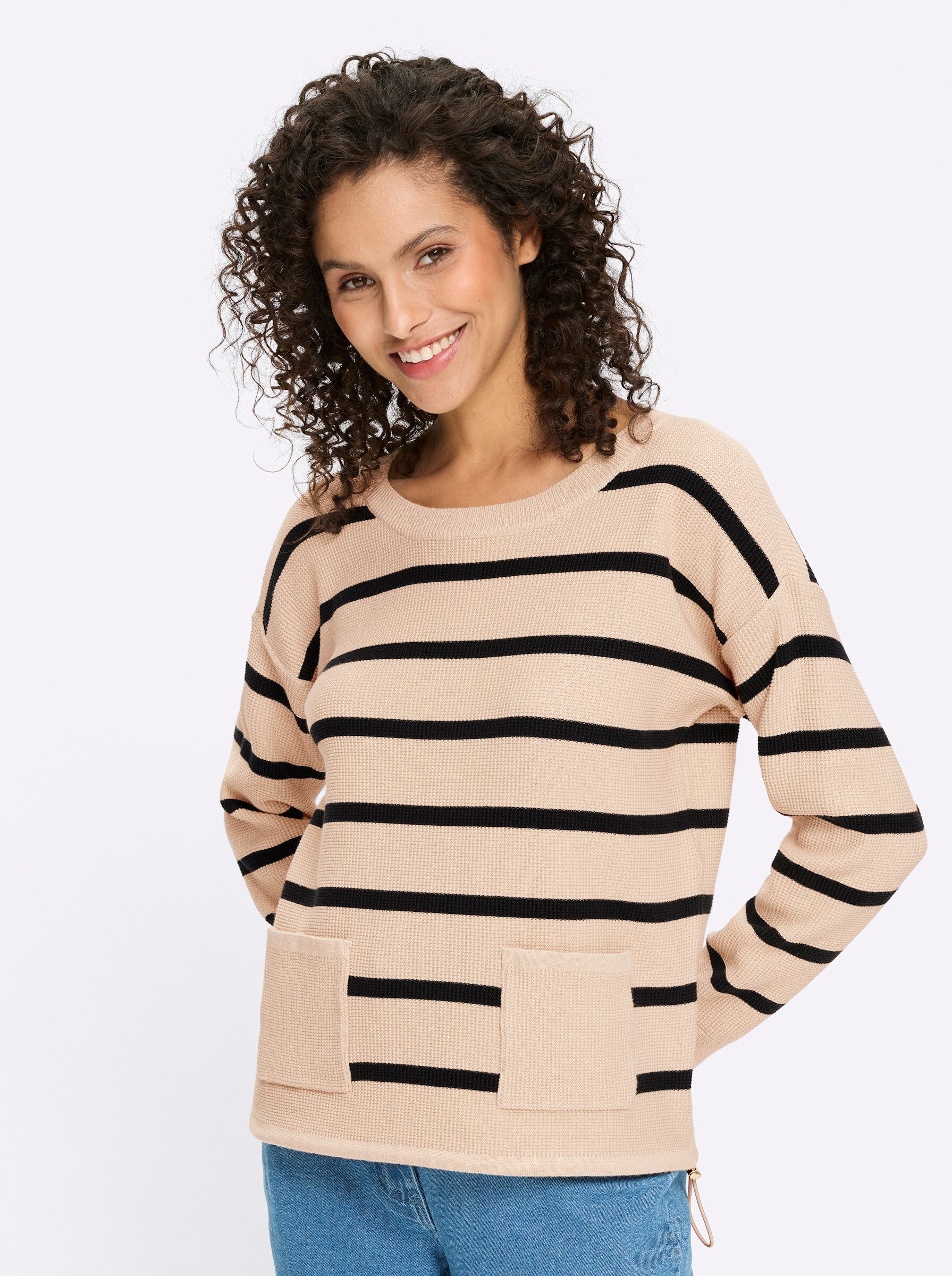 Strickpullover Pullover Langarm Struktur