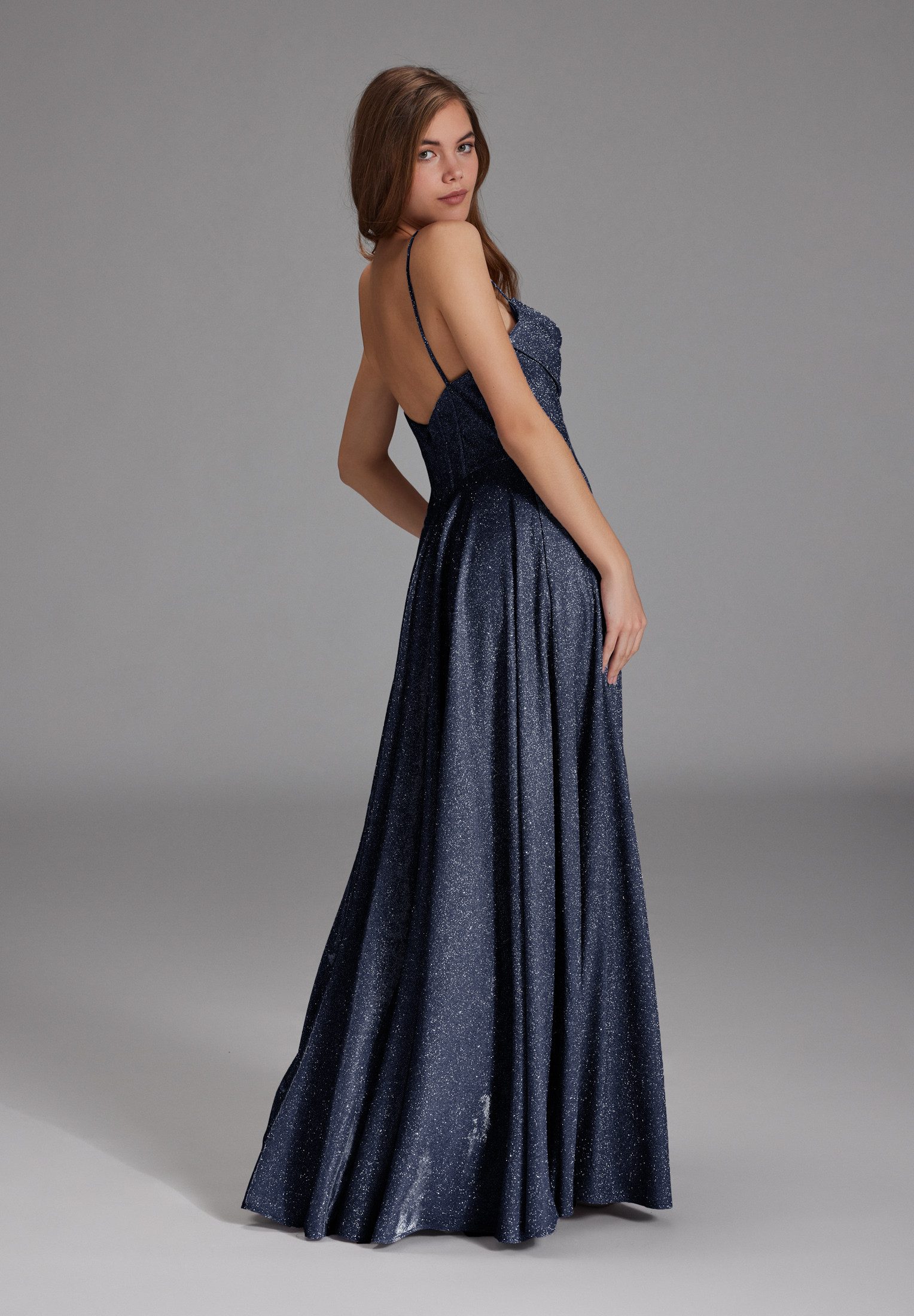 Hey Kyla Abendkleid - Schimmerndes Abendkleid mit Drapierung Taillierter Sc günstig online kaufen