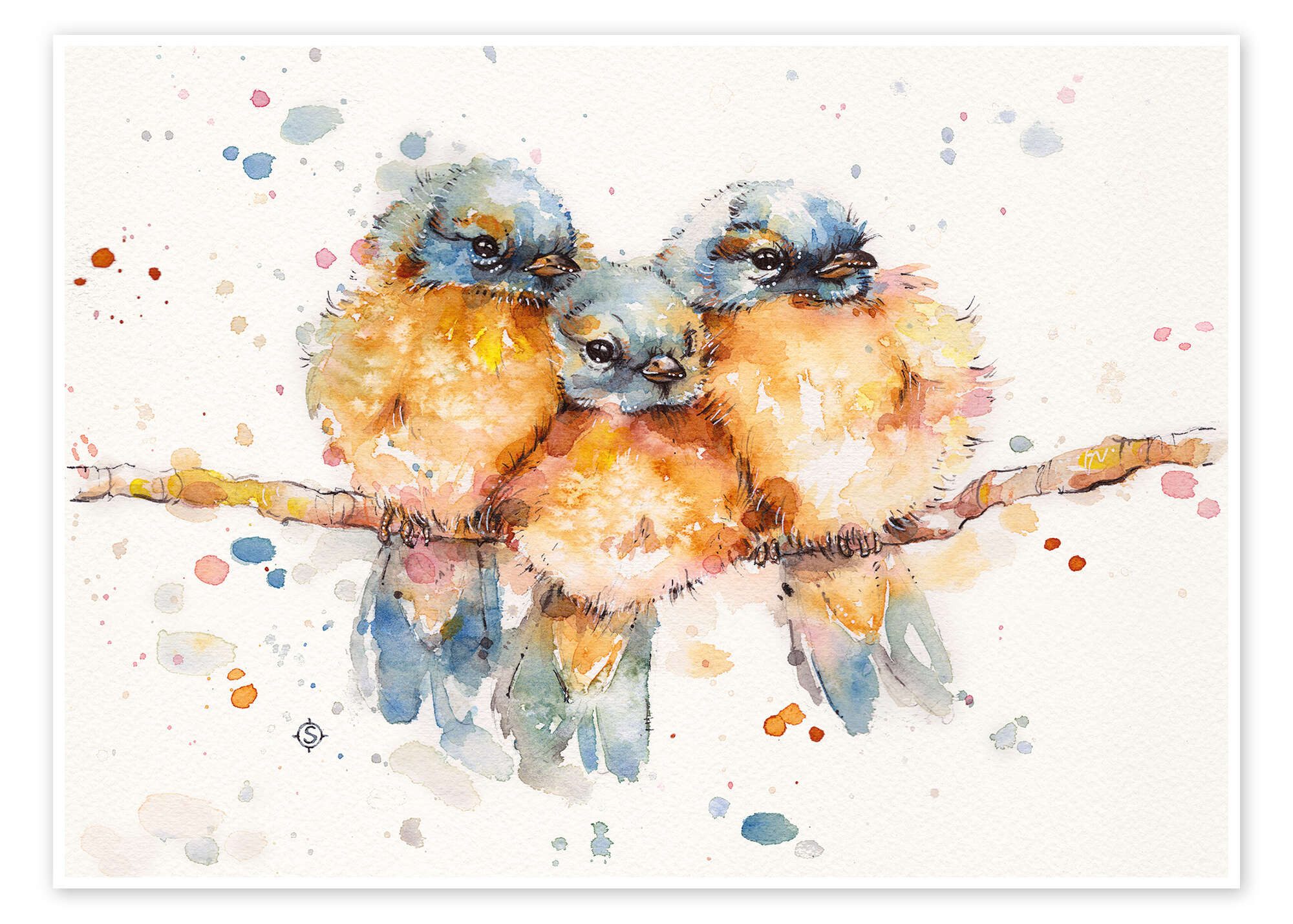 Posterlounge Wandbild Kleine Sperlinge, Sillier Than Sally, erhältlich als Poster, Leinwandbild, Wandsticker oder Acrylglasbild