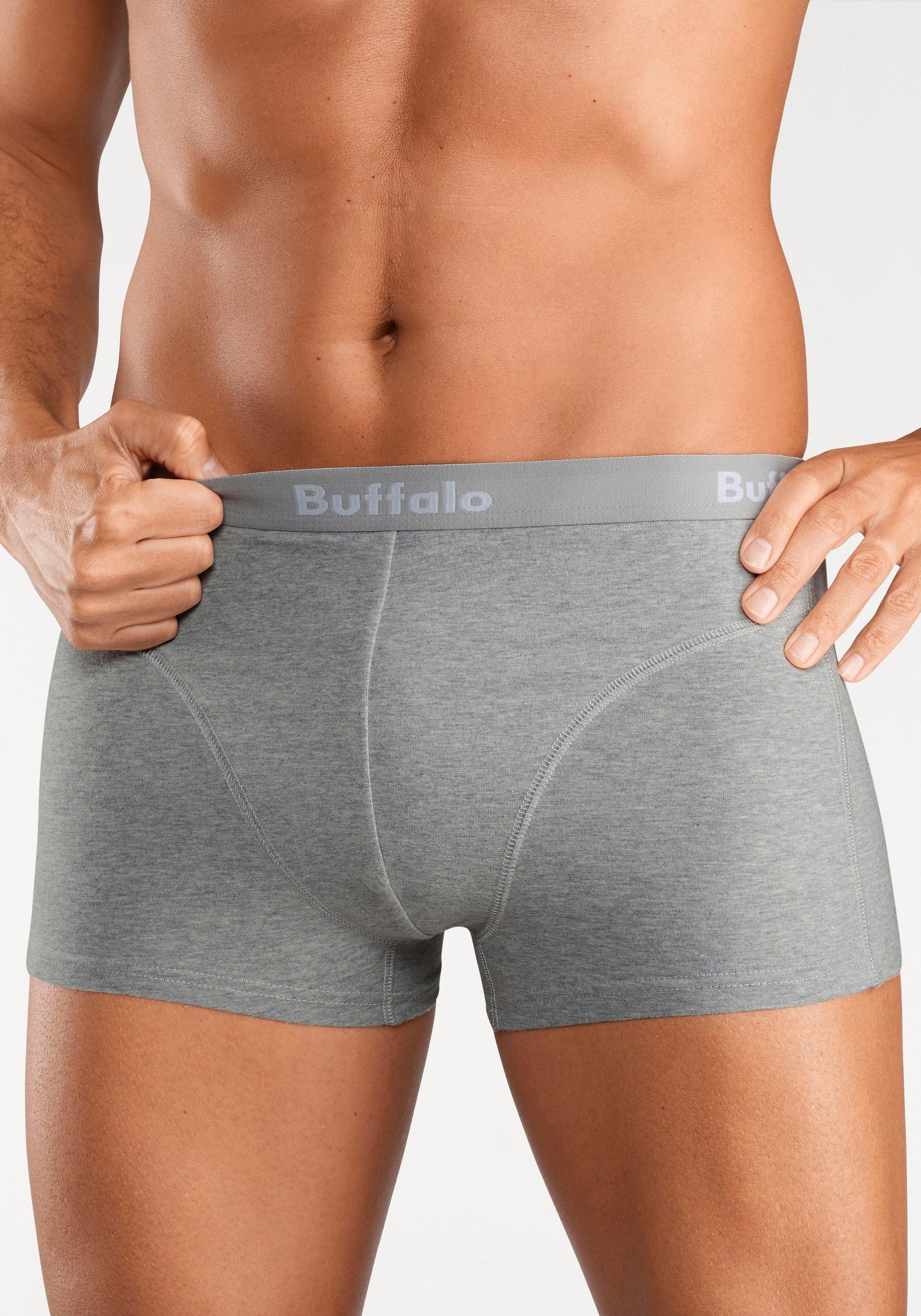 Buffalo Hipster (Packung, olivgrün, mit Overlock-Nähten grau-meliert, schwarz 3-St) vorn