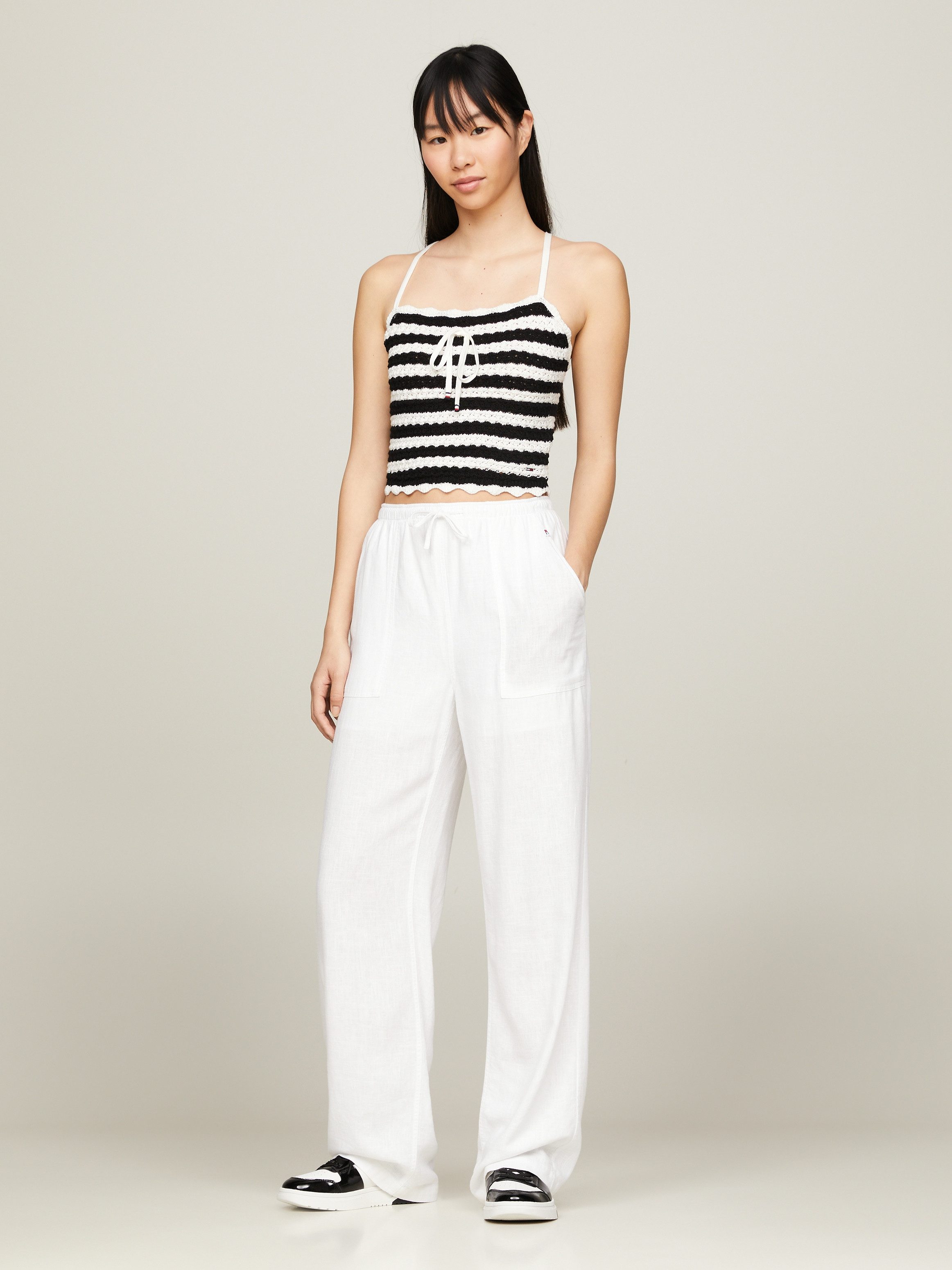 Tommy Jeans Spaghettitop TJW CROCHET STRIPE TOP