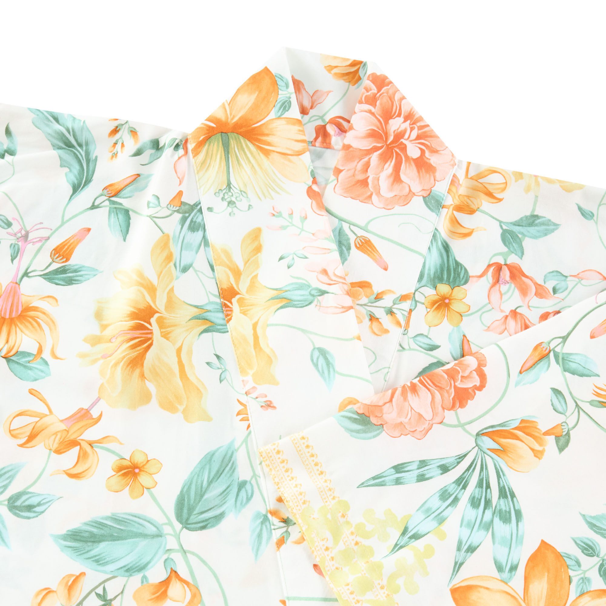 Bassetti Kimono CASABLANCA, lang, Baumwolle, Gürtel, aus hochwertigem Baumwollsatin