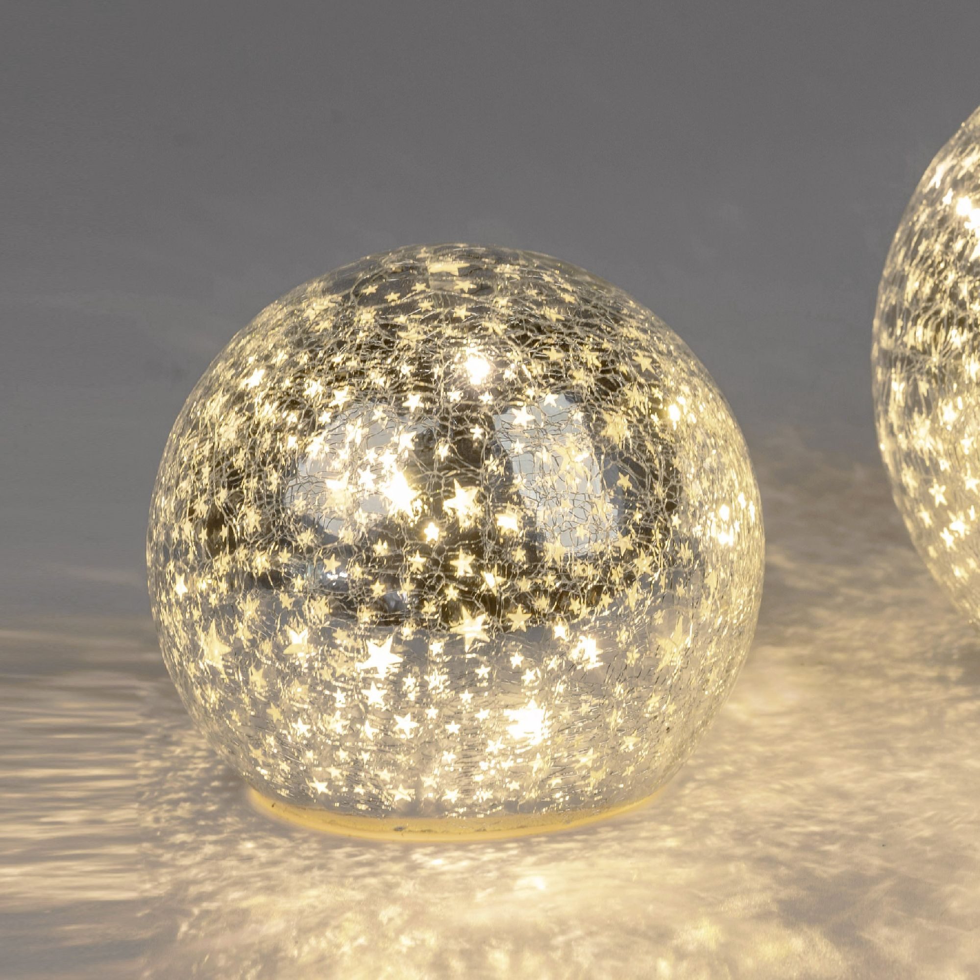 formano Tischleuchte Sterne, LED, Mit Timerfunktion, Silber, Sterne, H: 12cm