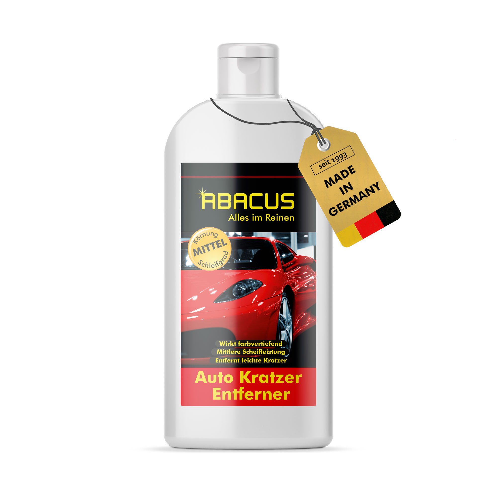 ABACUS Auto Kratzer Entferner Lackkratzer Entferner Autopolitur (entfernt leichte Kratzer, farbvertiefend), Für alle Farben geeignet