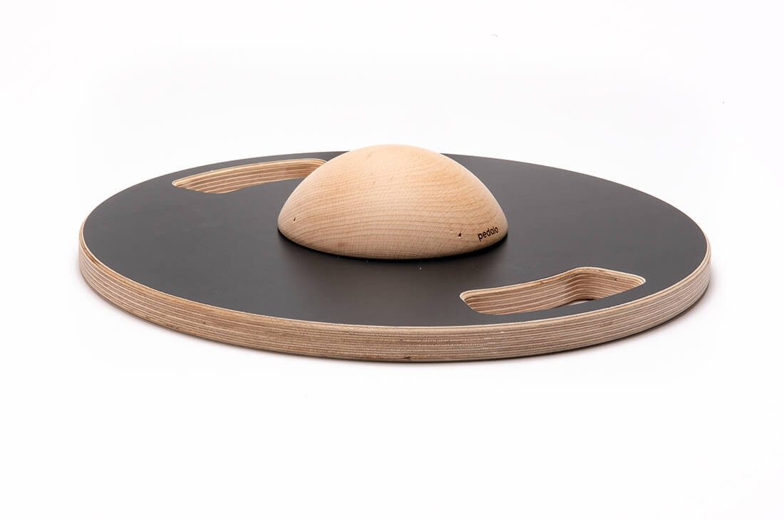 pedalo® Balancekreisel Balance-Board Single 380 I Gleichgewicht I Koordination I Reaktion, Antirutsch-Beschichtung, inkl. Antirutsch-Matte und Griffe