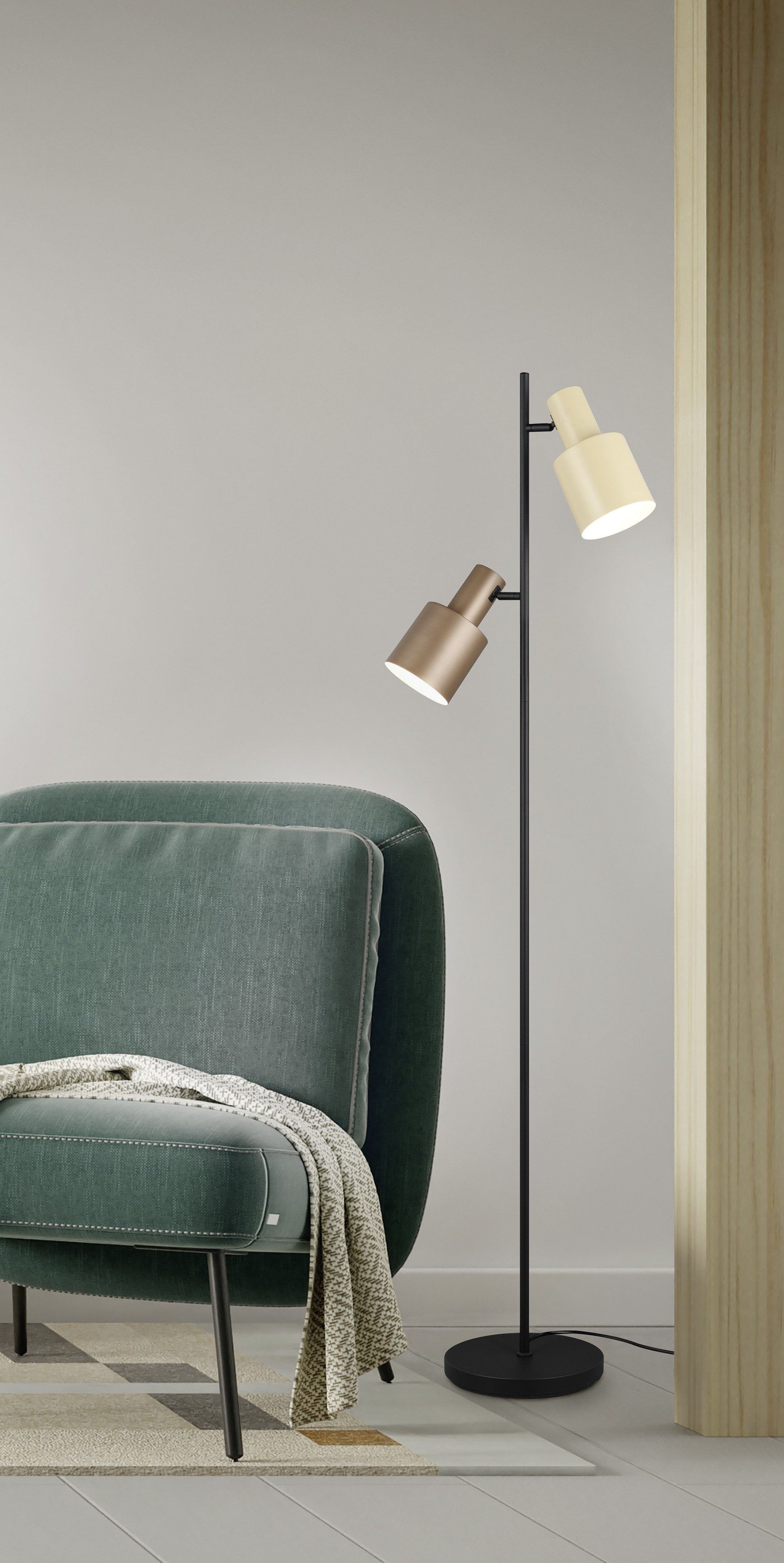 TRIO Leuchten Stehlampe AGUDO, Stehleuchte 2-flammig, exkl 2xE27 max 10W, m günstig online kaufen