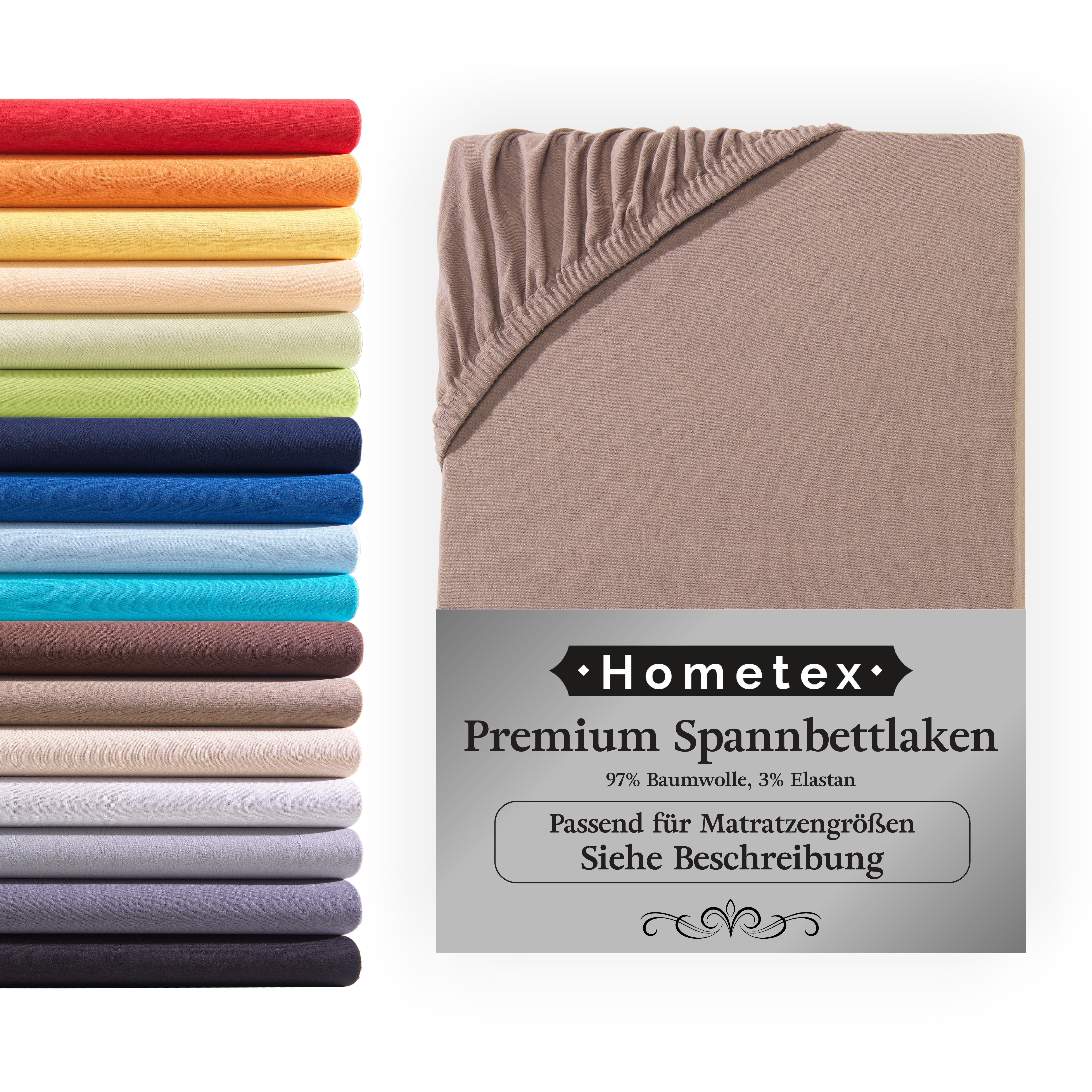 Hometex Premium Textiles Spannbettlaken Premium Boxspringbett Spannbetttuch günstig online kaufen