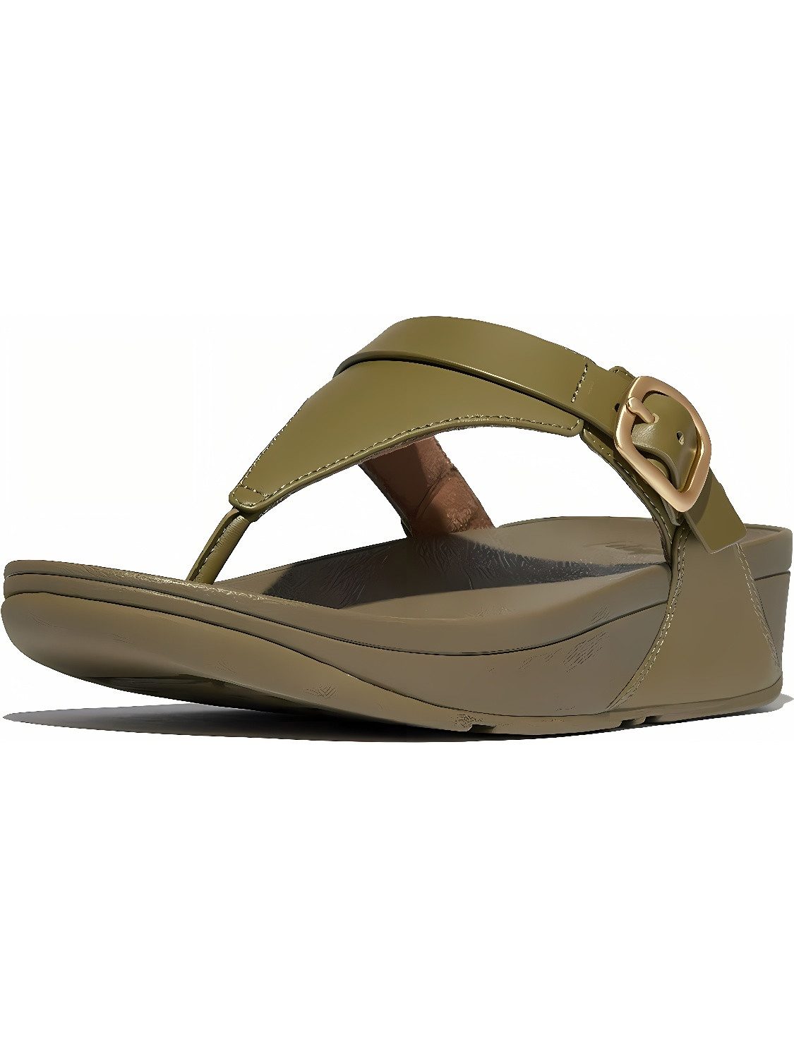 Lulu Adjustable Toe Post - Leather Sandale