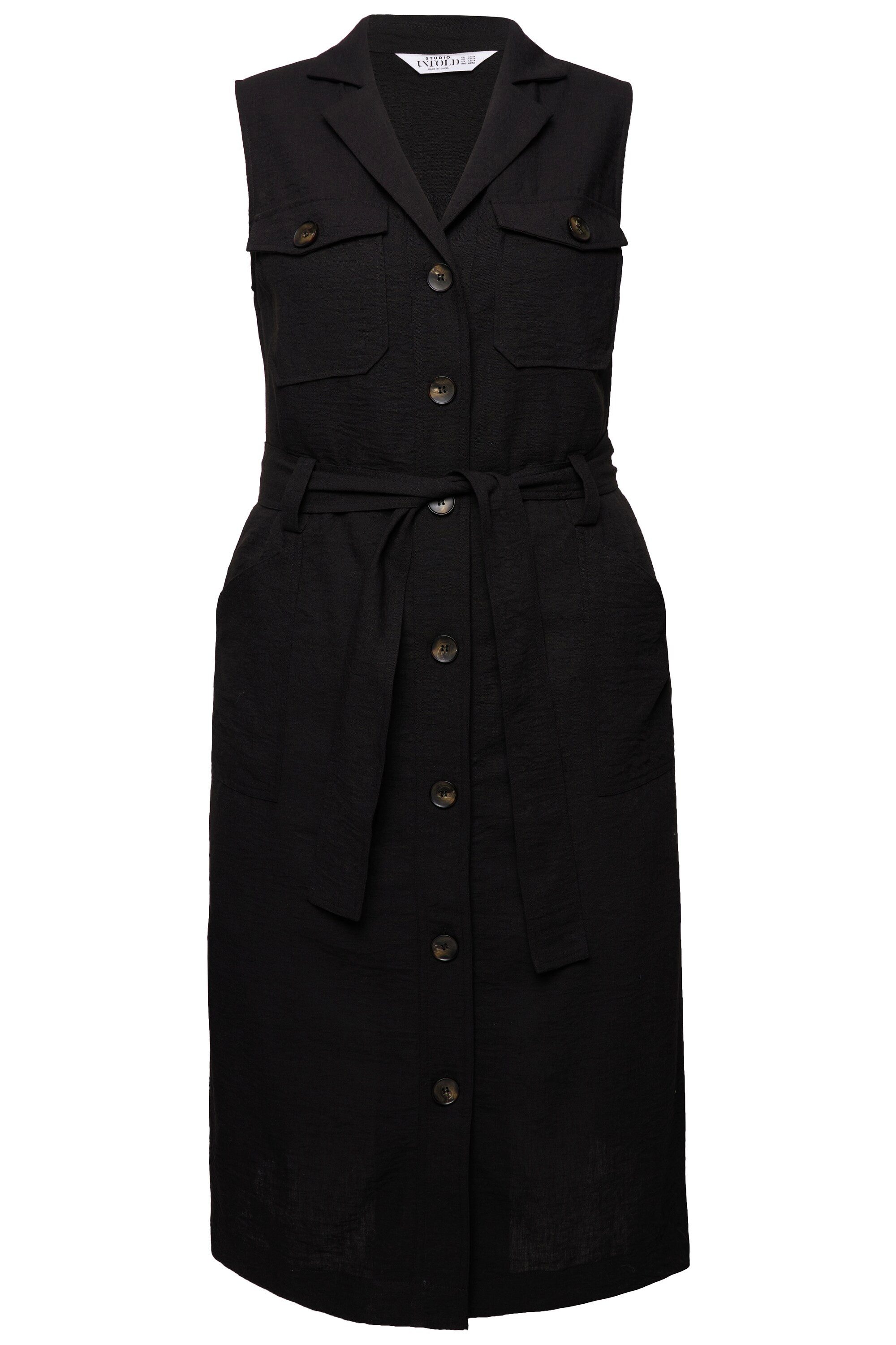 Studio Untold Jerseykleid Utility-Midikleid ärmellos Leinenmix günstig online kaufen