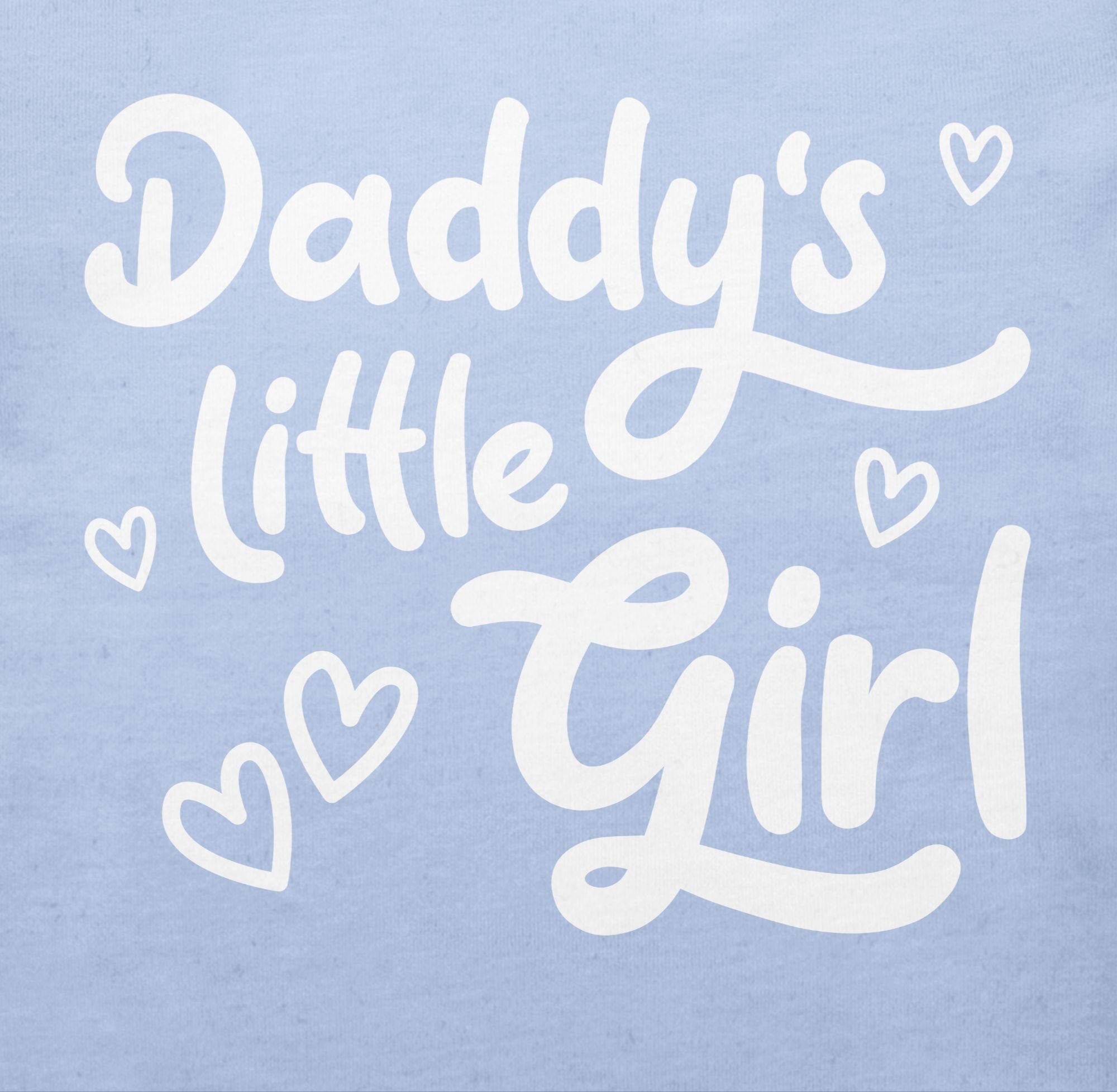 Vatertag Shirtracer Daddy's weiß T-Shirt 3 Girl Babyblau Geschenk süß little Baby
