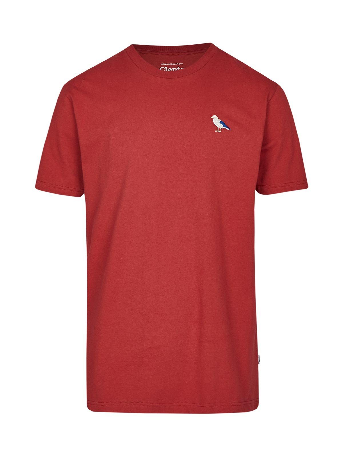 Gull bordeaux Cleptomanicx Embro T-Shirt mit Gull-Stickerei (1-tlg)