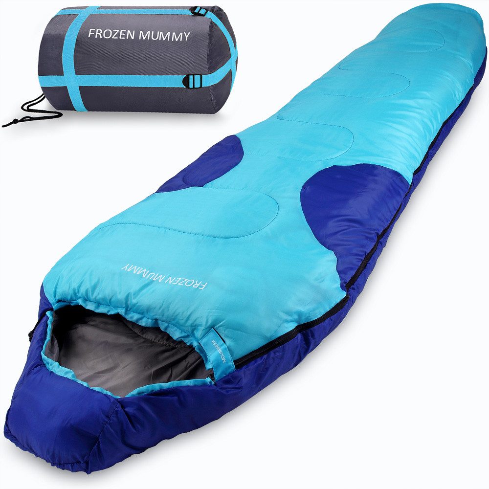 monzana Mumienschlafsack Frozen Mummy, FROZEN MUMMY Mumienschlafsack 230x82cm von -21°C bis 2°C